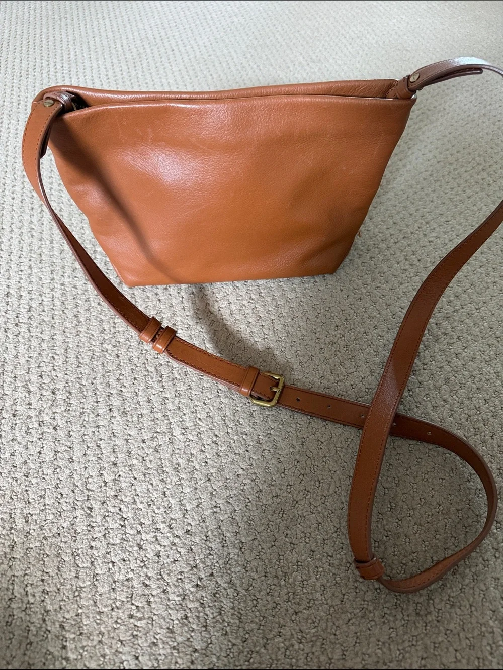 J. Crew Saddle Brown Leather Shoulder Bag